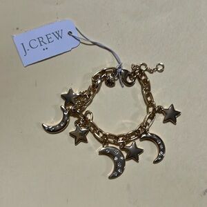 Gold Moon and Star Charm Bracelet